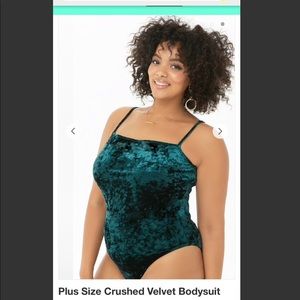 Plus size Velvet Bodysuit